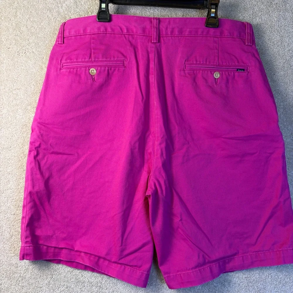 Polo Ralph Lauren Prospect‎ Short Mens 33 Pink Cotton Chino Flat Front Classic